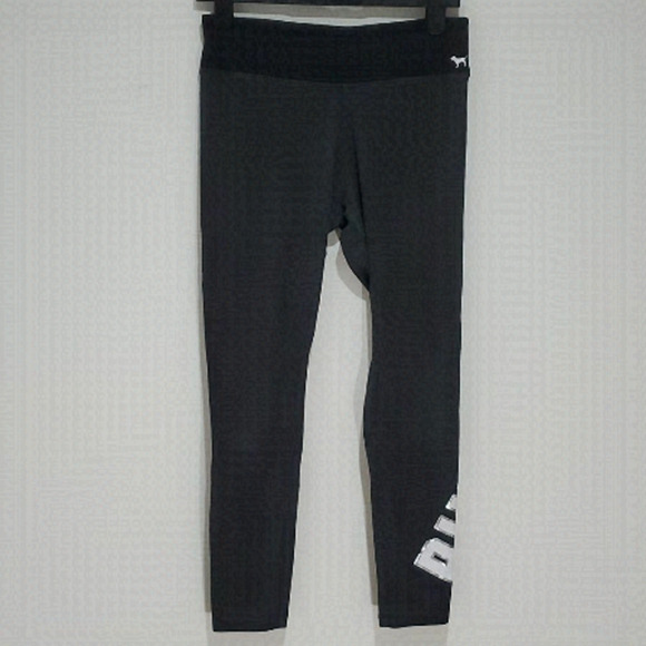 PINK yoga black and grey medium leggings - Picture 1 of 7